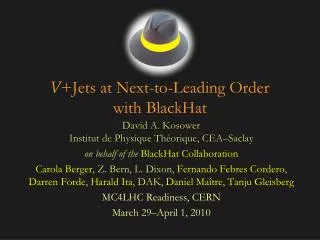 V +Jets at Next-to-Leading Order with BlackHat