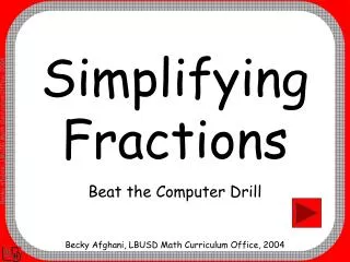 Simplifying Fractions