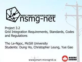 Project 3.2 Grid Integration Requirements, Standards, Codes and Regulations