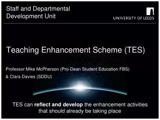 Teaching Enhancement Scheme (TES)