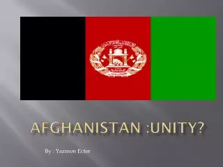 afghanistan unity