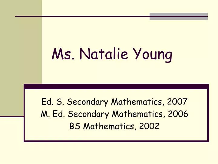 ms natalie young