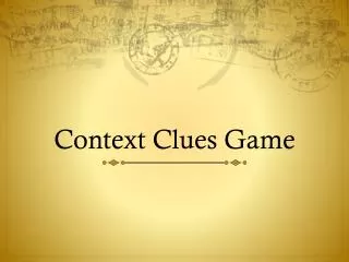 Context Clues Game