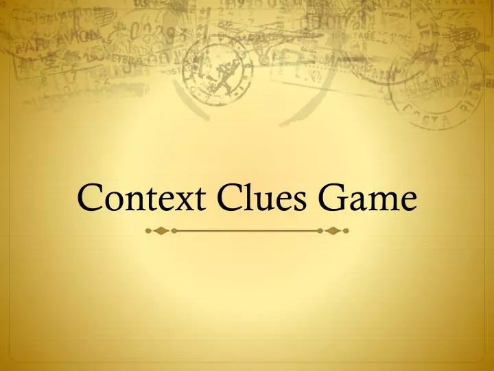 context clues game