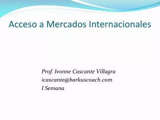acceso a mercados internacionales