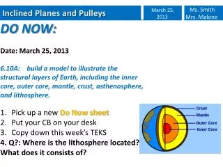 Inclined Planes and Pulleys