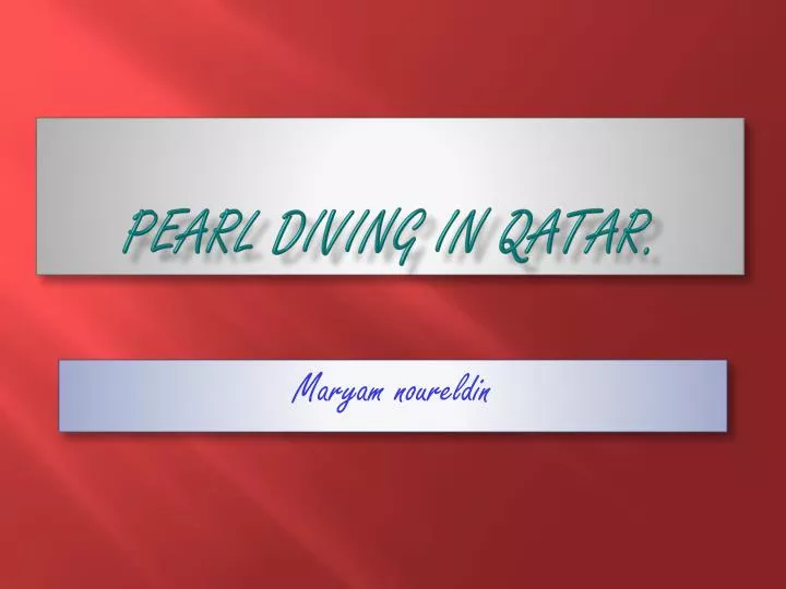 pearl diving in qatar