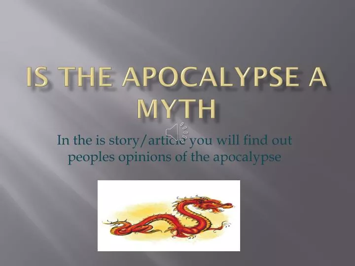 is the apocalypse a myth