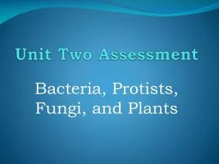 Unit Two Assessment