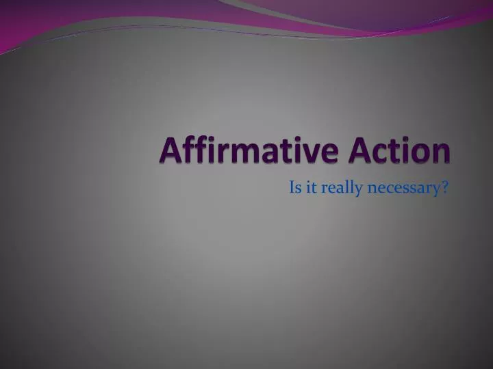 affirmative action