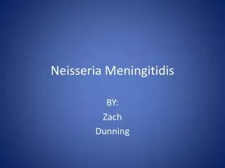 Neisseria Meningitidis