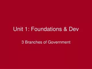 Unit 1: Foundations &amp; Dev