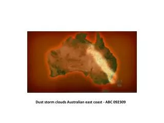 Dust storm clouds Australian east coast - ABC 092309