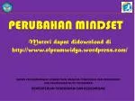 PERUBAHAN MINDSET - slide 1