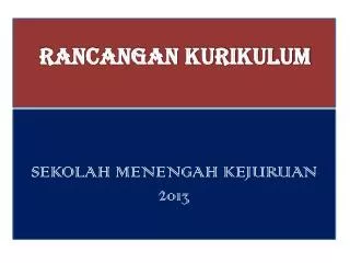 RANCANGAN KURIKULUM