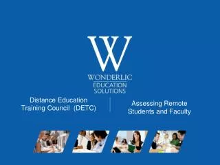 Distance Education Training Council (DETC)
