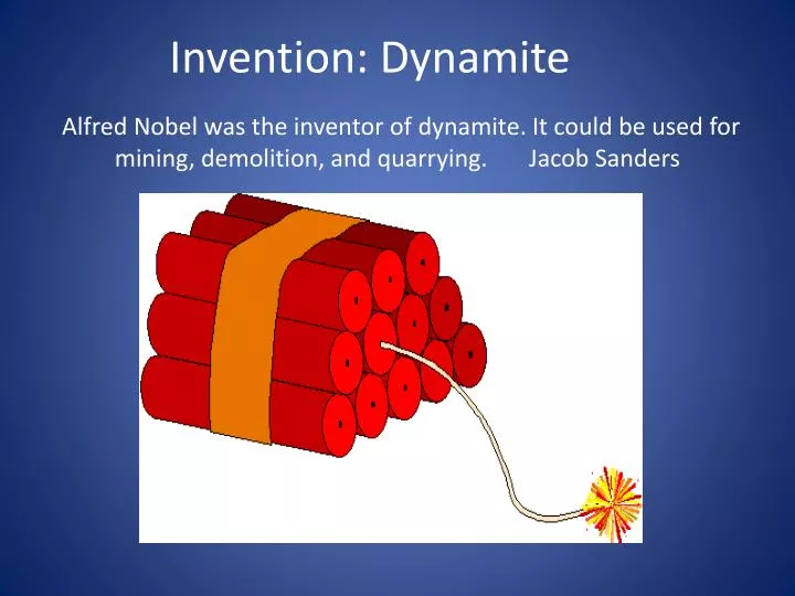 invention dynamite