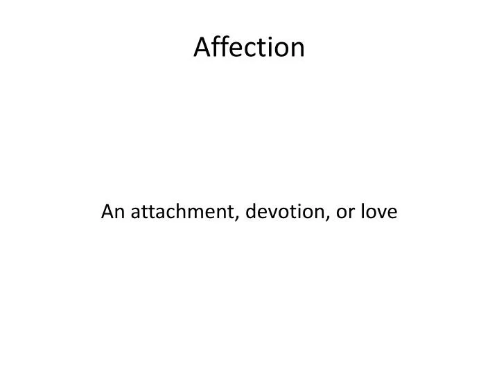 affection