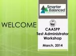 WELCOME - slide 1