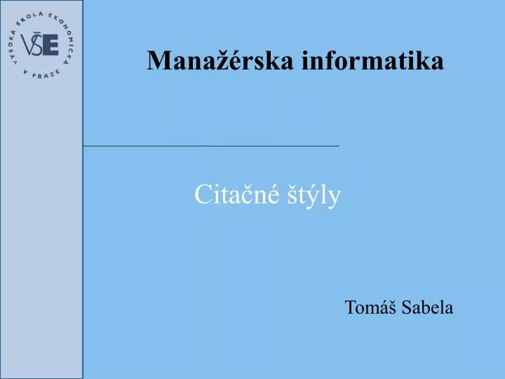 mana rska informatika