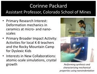 Corinne Packard Assistant Professor , Colorado School of Mines