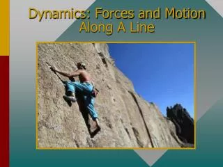 Dynamics: Forces and Motion Along A Line