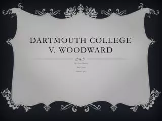 Dartmouth College v. Woodward