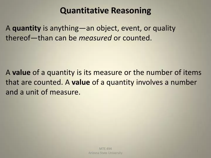 quantitative reasoning