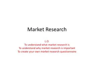 Market Research