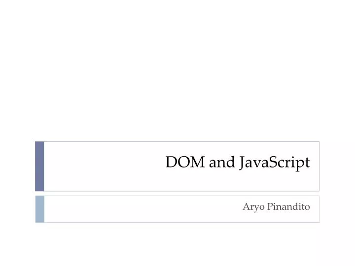 dom and javascript