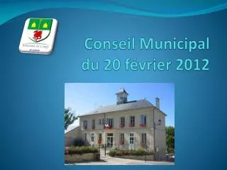 conseil municipal du 20 f vrier 2012