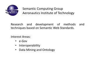 Semantic Computing Group Aeronautics Institute of Technology