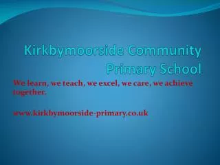 Kirkbymoorside Community Primary School