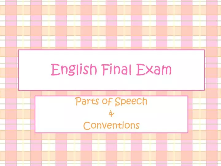 english final exam