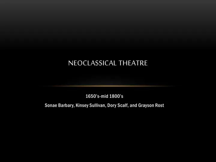 neoclassical theatre