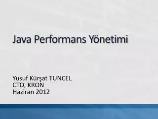 java performans y netimi
