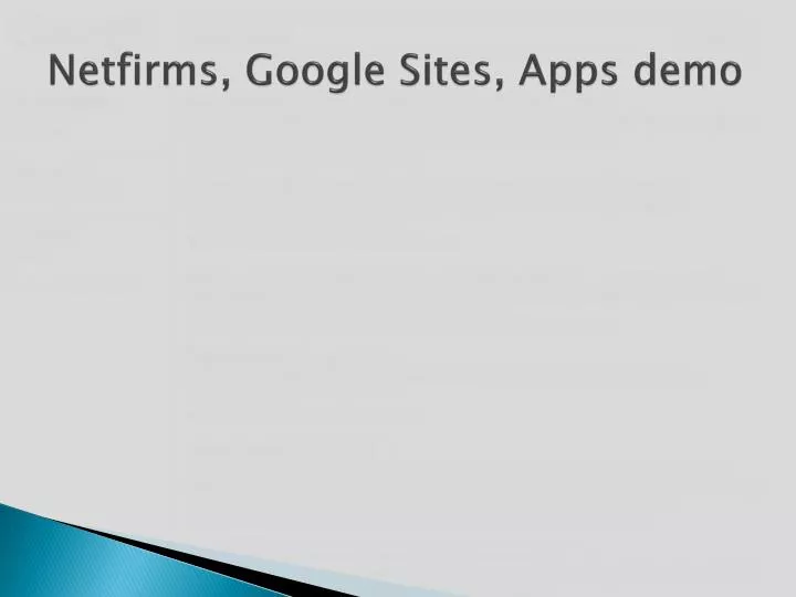 netfirms google sites apps demo