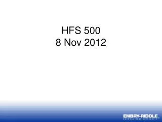 HFS 500 8 Nov 2012