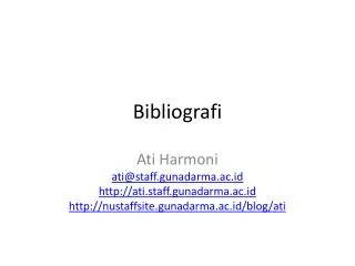 bibliografi