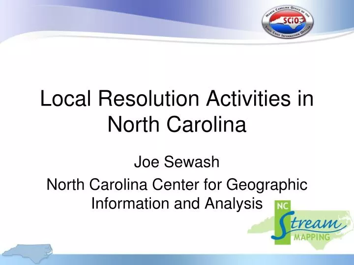 local resolution activities in north carolina