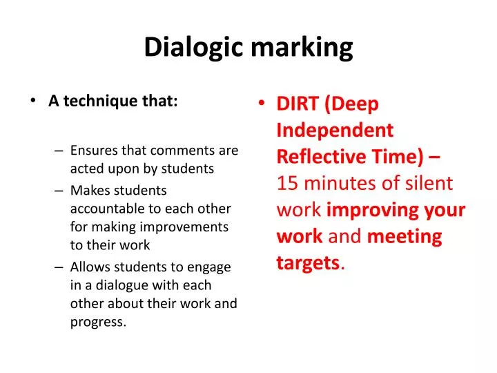 dialogic marking