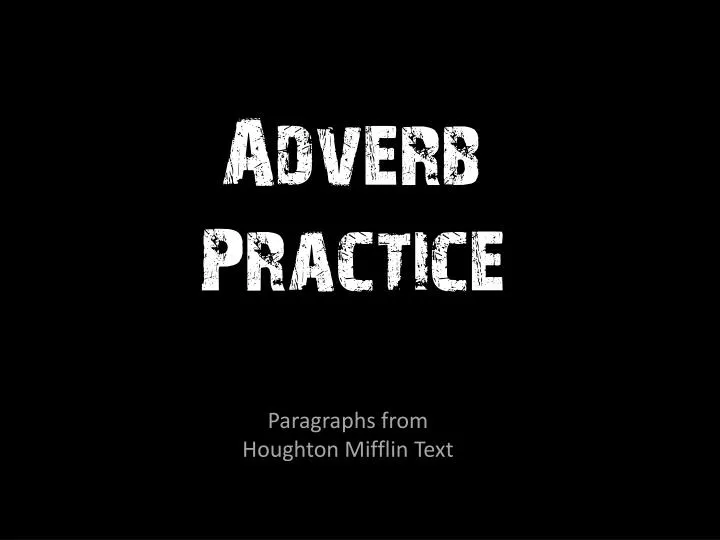 adverb practice