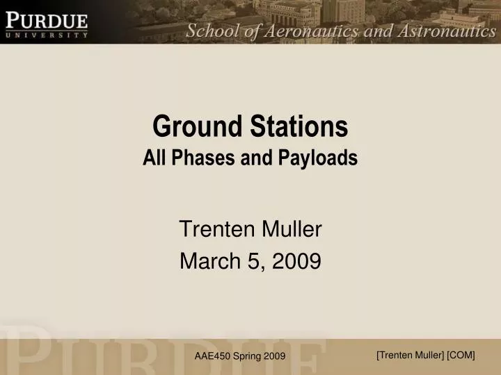 ground stations all phases and payloads