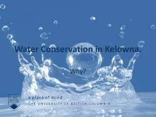 Water Conservation in Kelowna.