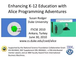 Enhancing K-12 Education with Alice Programming Adventures