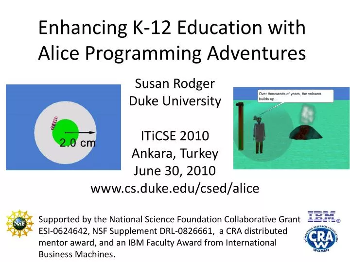enhancing k 12 education with alice programming adventures