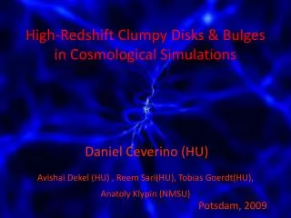 High- Redshift Clumpy Disks &amp; Bulges in Cosmological Simulations