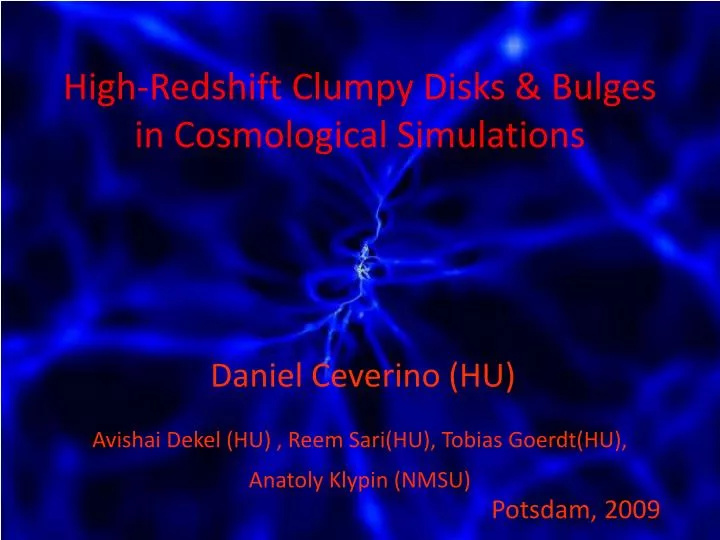 high redshift clumpy disks bulges in cosmological simulations