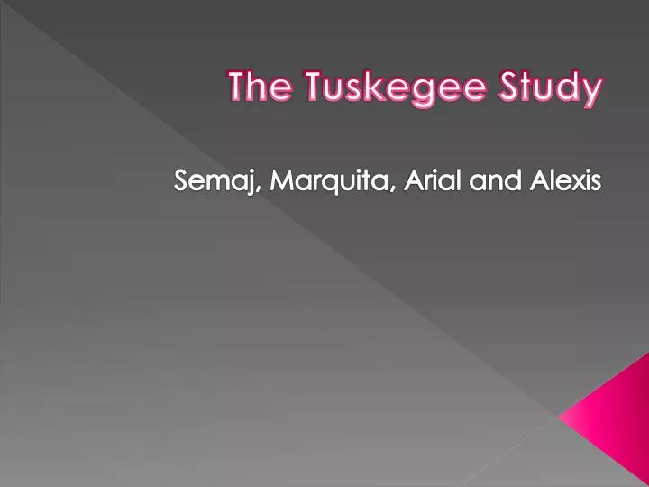 the tuskegee study