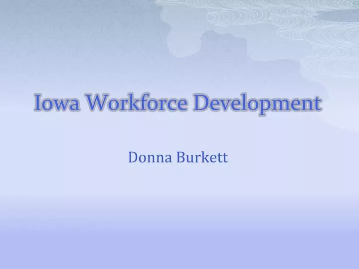 iowa workforce development